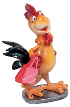 Poly Hahn Gustav beim Shopping 12cm